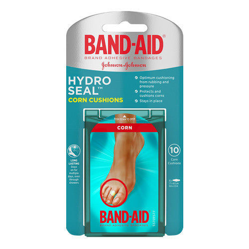 Johnson and Johnson Band Aid Brand Adhesive Hydro Seal Corn Cushions Bandages, Corn, 10 Ea